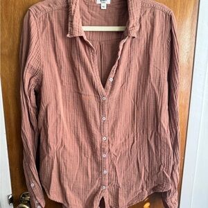 dylan Women’s Casual Button-Down Shirt - Dusty Rose